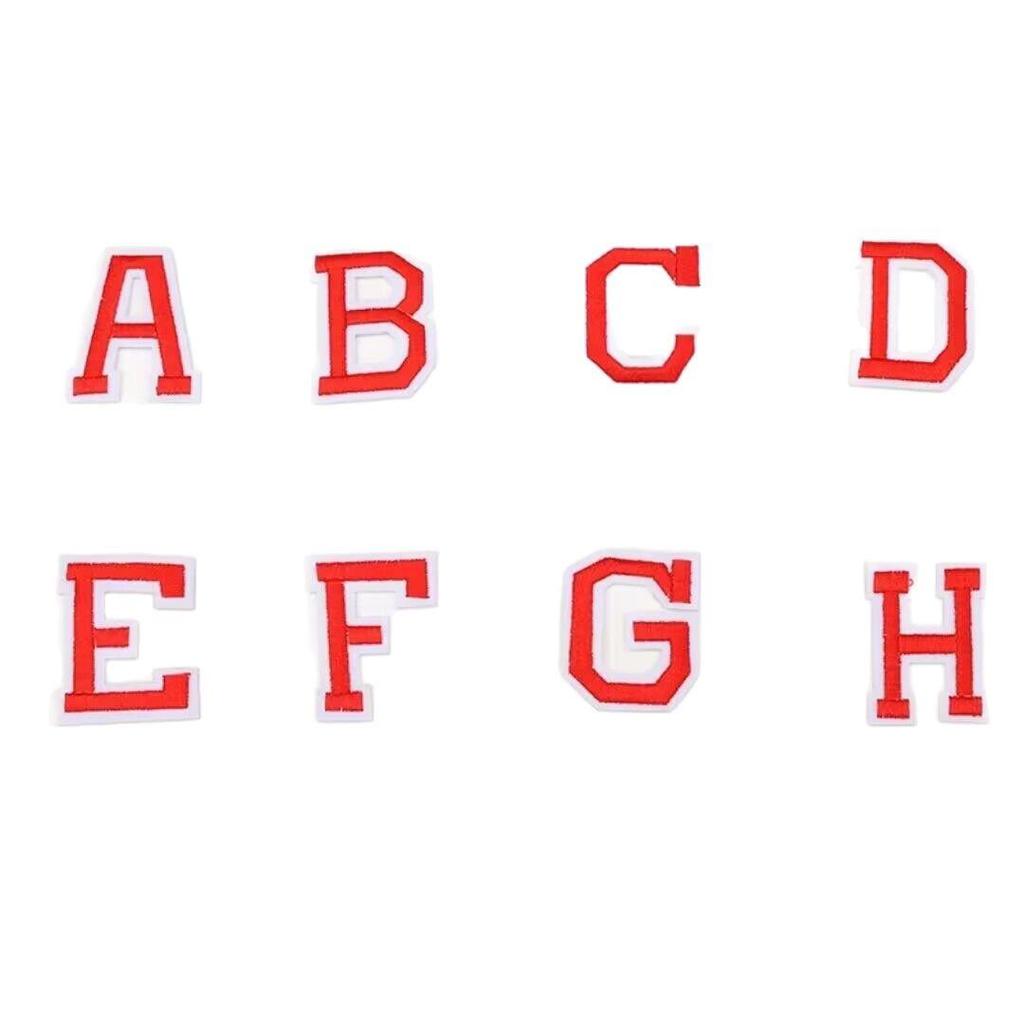 Multi-Color Embroidered Letter Patches for DIY Shoes, Hats, Bags, and Textiles.