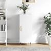 Sideboard High Gloss White 34.5 x 34 x 90 cm Engineered Wood