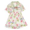 Fresh Tulip Pattern Pastoral Style Popular Women'S Summer Short-Sleeved Shorts Loungewear Two-Piece Set