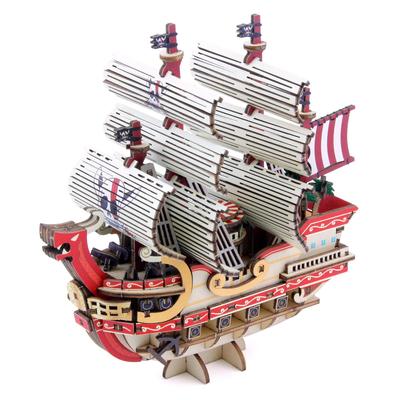 One Piece Red Force Wooden 3D 3D Puzzle DIY Craft Kit That Can Be Enjoyed by Everyone from Elementary School Students To Adults Educational Toy for