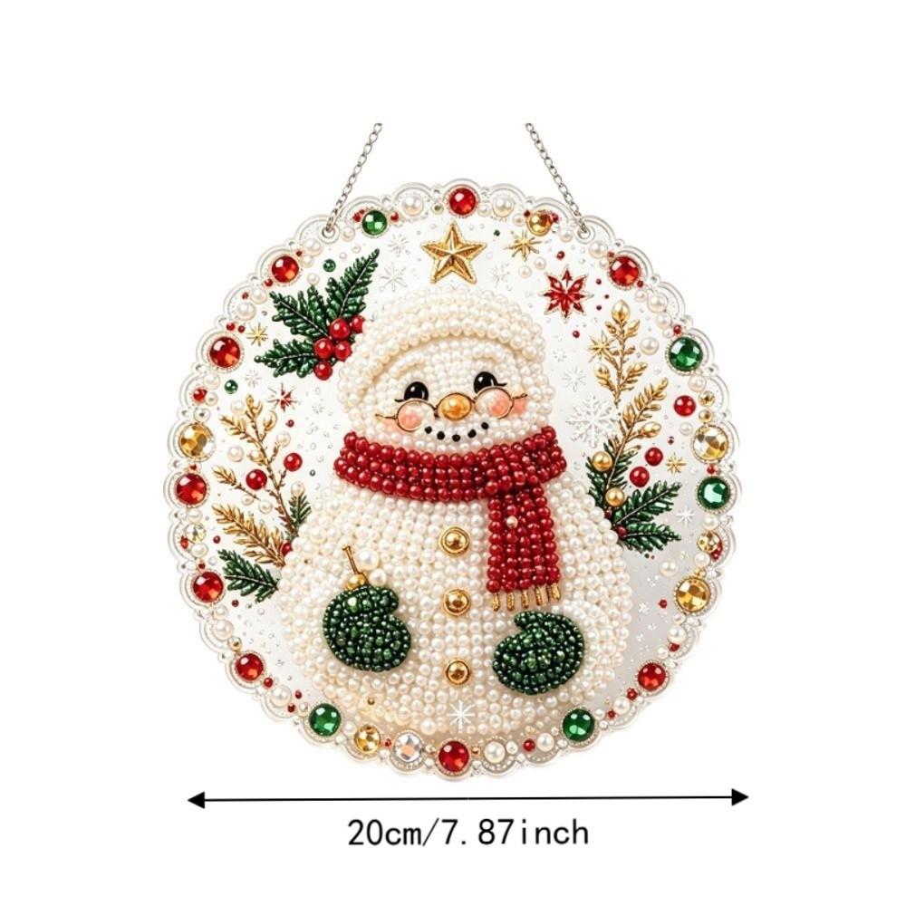 Acrylic Round Board Pearl Painting Kit DIY Craft Xmas Acrylic Pendant Gift