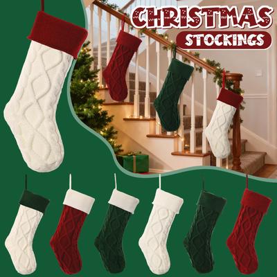 Christmas Stockings, Letter Stockings, Knitted Letter Stockings, Candy Gift Bags