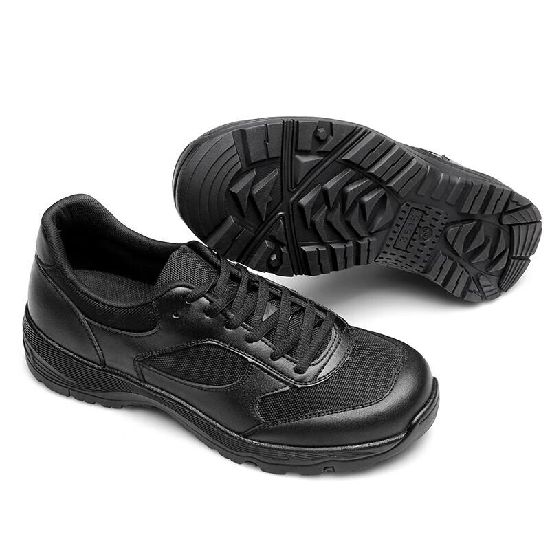 Qiangren Sports Casual Shoes, 3515 Military Training Shoes, Breathable Outdoor Hiking Running Shoes for Men, Daily Training Shoes, Black, Size 40