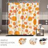 Waterproof Abstract Orange and Peach Pattern Shower Curtain Boho Bathroom Decor Modern Geometric Design Liner for Spa Home Kids