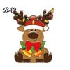 Christmas Gift for Family 3Pcs Wooden Tabletop Decor Set, Santa Snowman Reindeer Figurine, Hanging Indoor Party Supplies Tree Ornament with