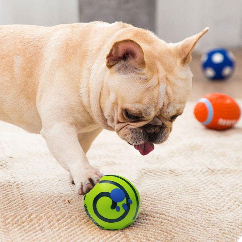 Durable Dog Toy Ball Interactive Fun Sounds Chew-Resistant Toy Bite-resistant Wear-resistant Squeaky Dog Toy Outdoor Play