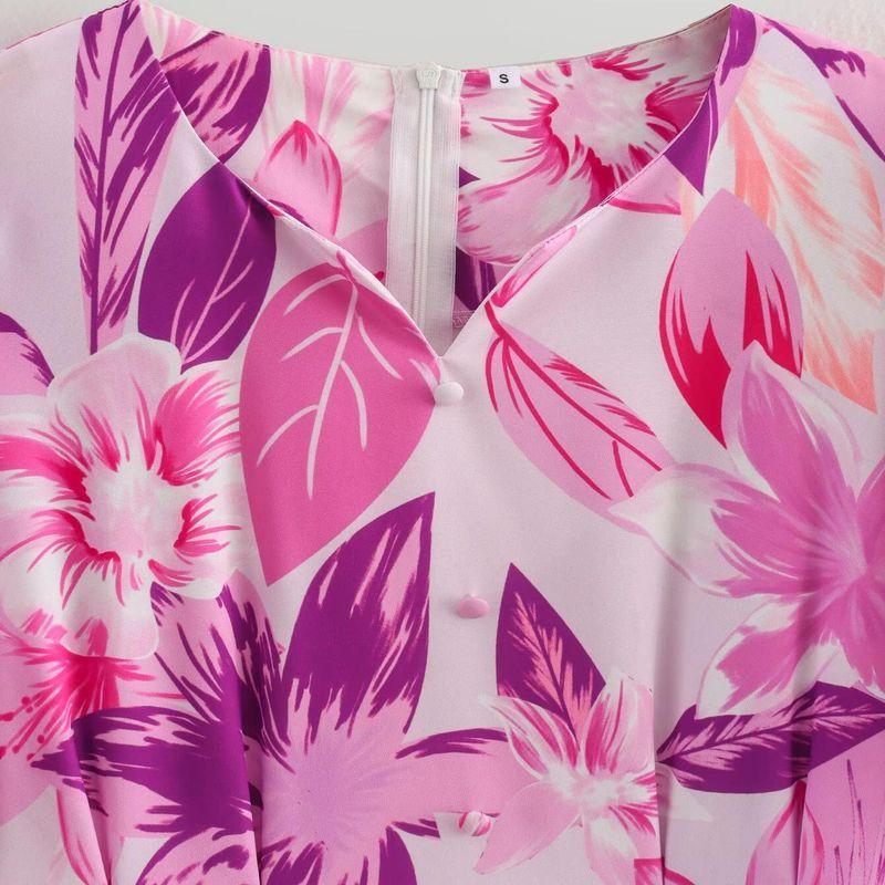 Kaslead New Arrival Women's Clothing Fashion Style Fashion Minimalist Short Sleeve Elastic Printing Dress