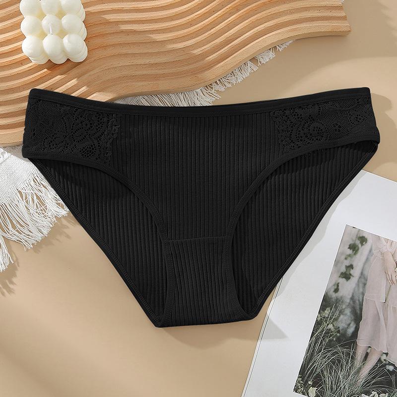 Γυναικεία Εσώρουχα από Καθαρό Βαμβάκι Χαμηλοκάβαλα Σλιπ Σέξι Δαντελωτά Διαπνέοντα Αόρατα Γυναικεία Τριγωνικά Καλσόν