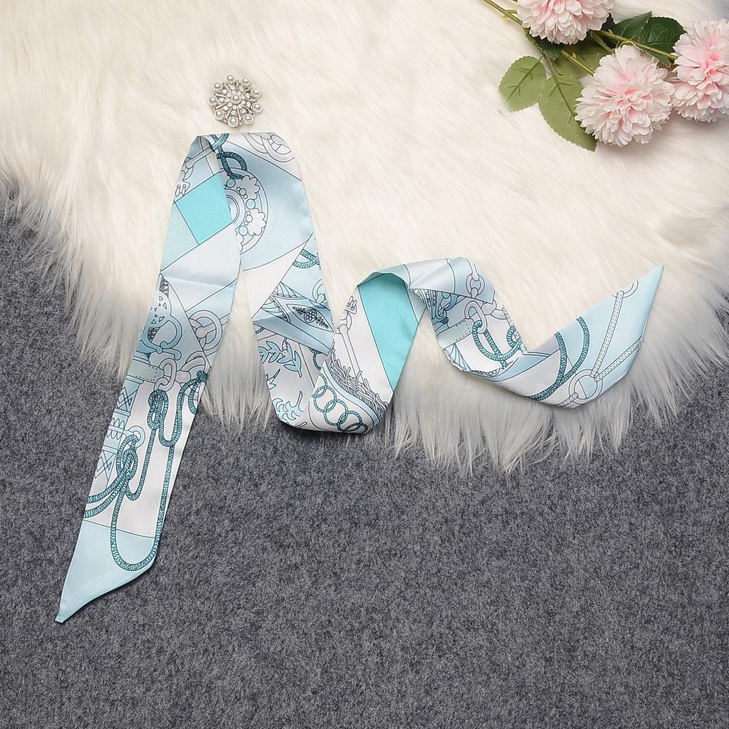 New Rope Chain Scarf Women Luxury Brand Silk Scarf Fashion Foulard Skinny Bag Scarves Hair Headband Neckerchief For Ladies