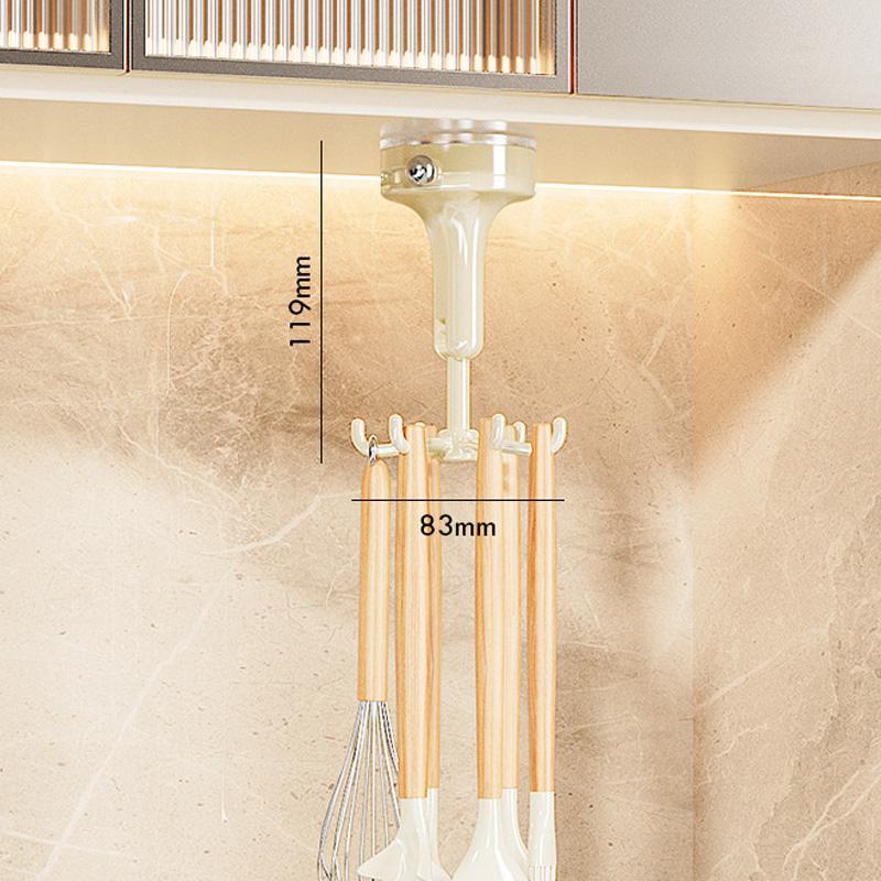 

1pc Six Claws Rotatable Suction Cup Hook Foldable Punch Free Spoon Shovel Storage Rack Traceless Hook Kitchen Organizer