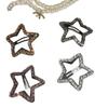 2pcs Rhinestone Five Pointed Star Hair Clips Female Forehead Bangs Edge Clip Hair Side Clips Broken Hairpin Styling BB Clip New