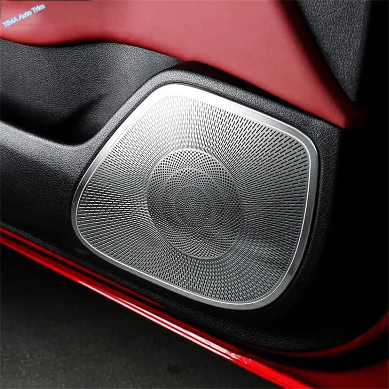 Interior Accessories Inner Door Audio Speaker Loudspeaker Frame horn Decoration Cover Trim Fit For KIA Stinger 2018  -