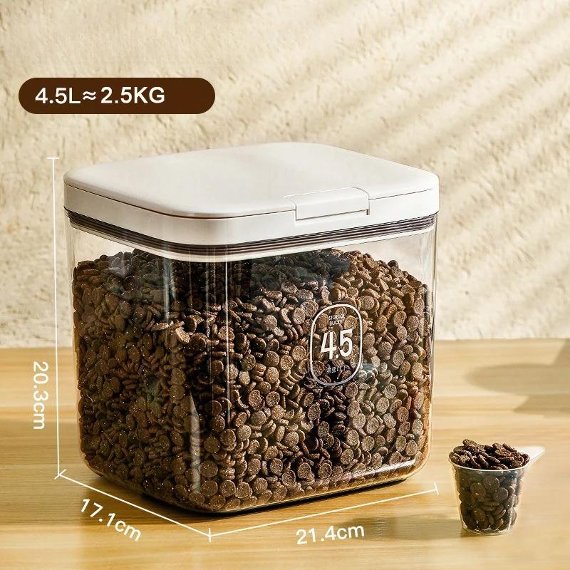 

Контейнер для корма для домашних собак и кошек с крышкой, контейнер для корма для собак, хранение корма для домашних животных, герметичный, влагостойкий и сохраняющий свежесть, ведро для корма для собак и кошек