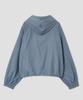 Taibseobiseu Embroidered Raglan Denim Hood Shirt [Blue]
