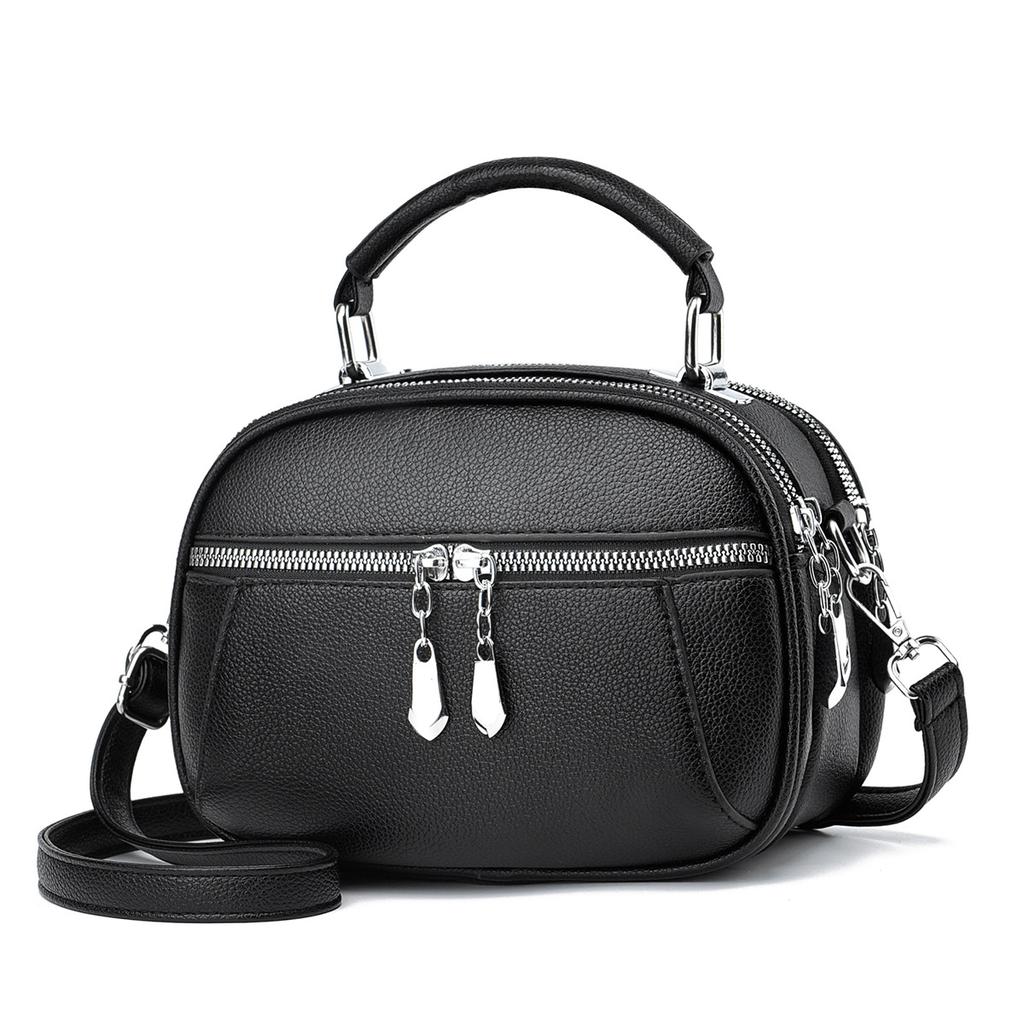 New small handbag simple shoulder bag small round bag casual women's bag mother bag