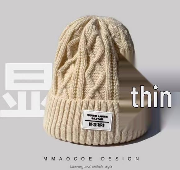 

Жіноча шапка-біні на флісовій підкладці 2025: Осінньо-зимовий трикотаж, Теплий захист вух, Y2K корейський стиль, Пуловер облягаючого крою.