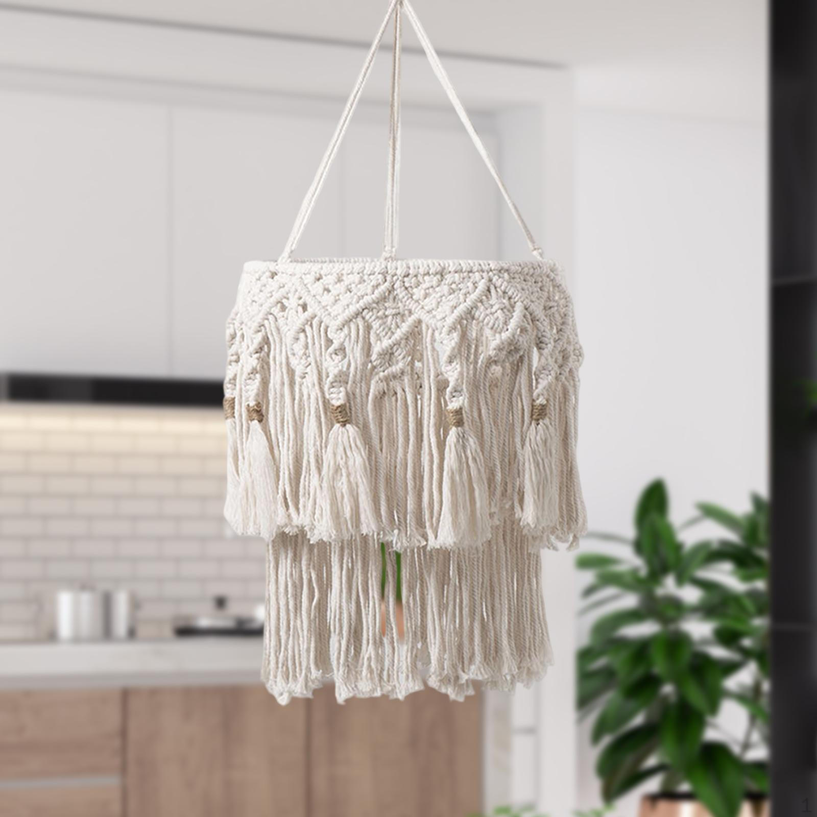 

Декор абажура кисточкой Подарки Чехол для лампы Аксессуары для фермерского дома Столовая Кафе Прикроватный Total Length 73 cm