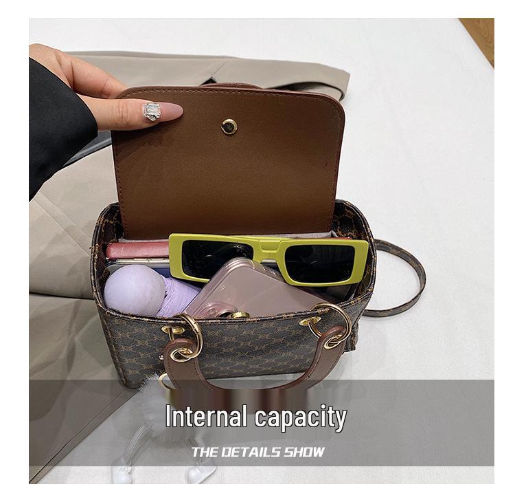 2024 Vintage Blumenhandtasche: Stilvolle Damen Schulter- & Umhängetasche für vielseitiges, elegantes Pendeln