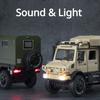 1:28 Scale UNIMOG ORV X-Class Exy 6x6 Toy Car Model Alloy Diecast Pull Back Simulation Sound Light Metal Vehicles for Boys
