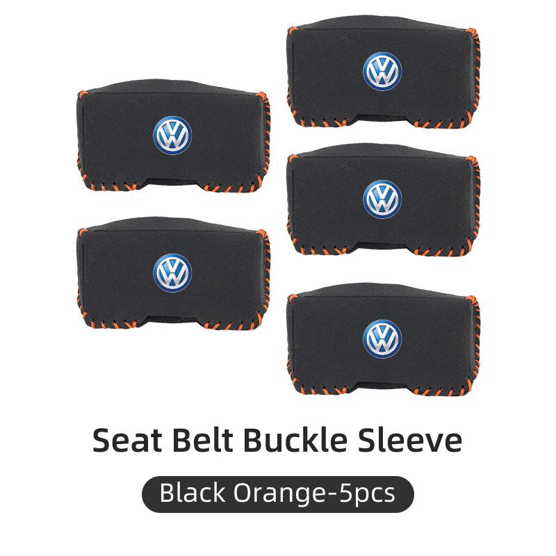 Car Suede Safety Belt Buckle Protector Cover Interior Accessories For VW Scirocco Jetta Beetle Passat Polo Tiguan Sharan Touran H22