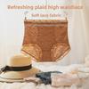 High Waist Lace Silk Panties for Women - Antibacterial, Breathable, Cotton Crotch, Sexy Large Size Briefs
