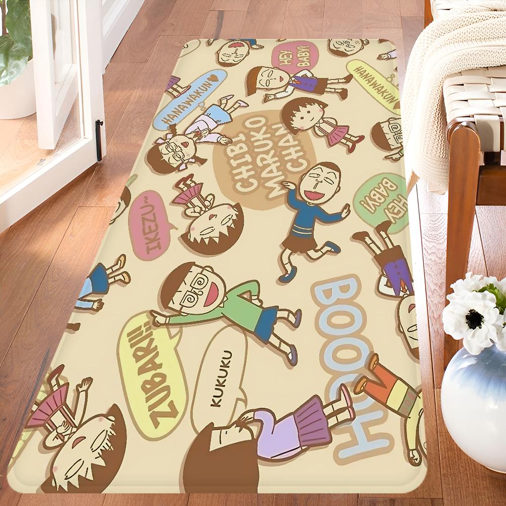 Anime C-Chibimaruko C-han Floor Mat INS Style Soft Bedroom Floor House Laundry Room Mat Anti-skid Household Carpets