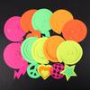 Neon Glow Happy Birthday Paper Banner Hanging Spirals Birthday Party Wedding Decoration Black Light Reactive UV Glow In the Dark