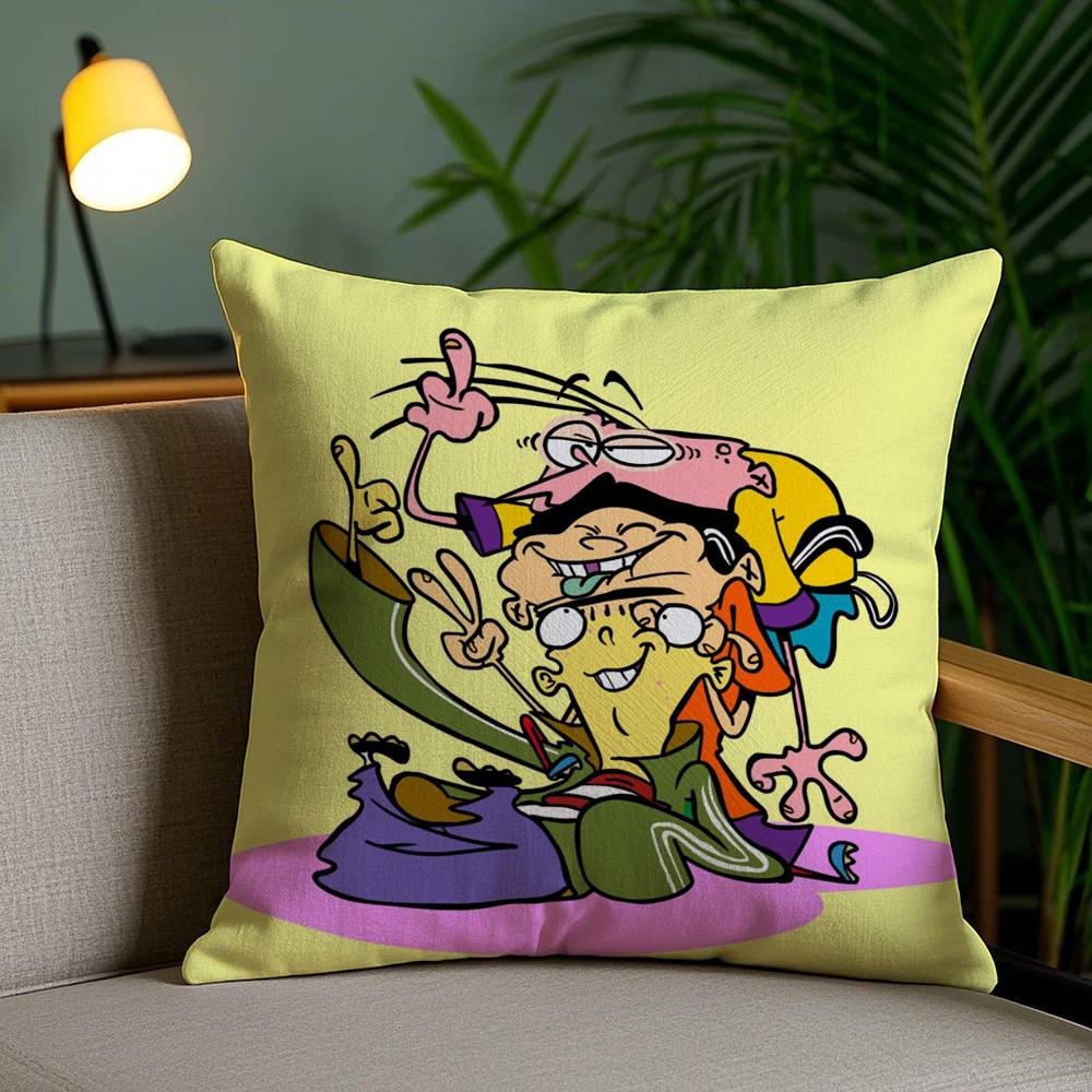E-Ed Edd N Eddy Pillow Case Home Dorm Chair Back Short Plush Double-sided Printing Office Nap Time Cushion Cover
