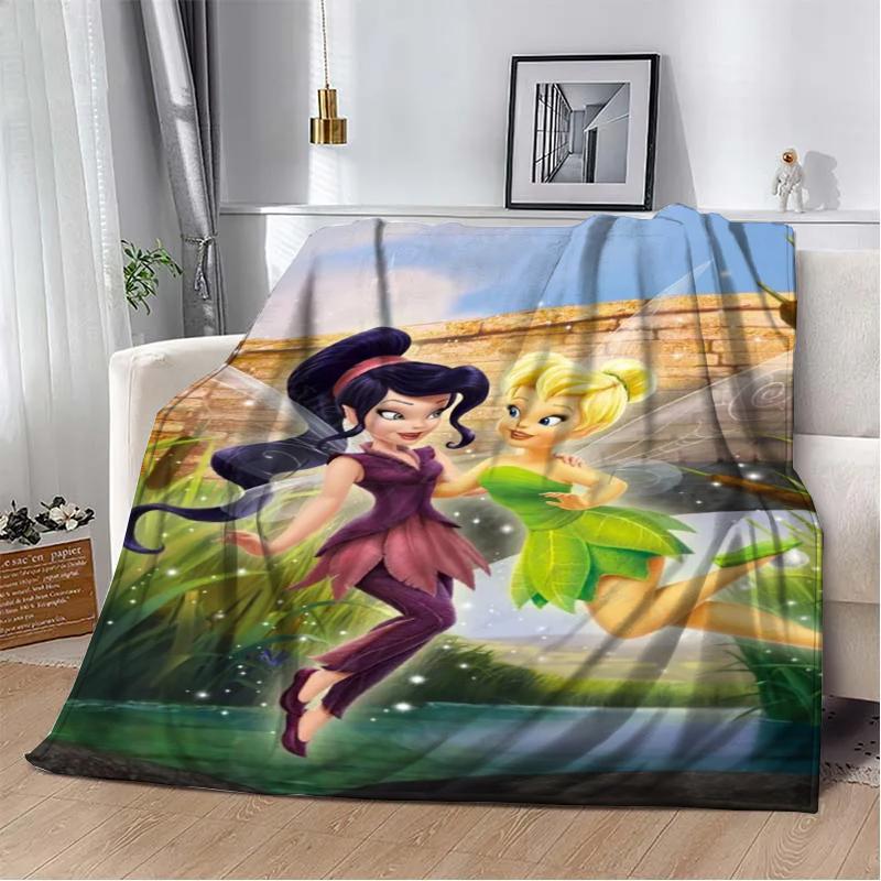 31 Style Disney Tinker Bell Printed Kids Blanket Soft and Warm Bedding for Bed Sofa Outdoor Travel Picnic Cover Blanket Gift Art