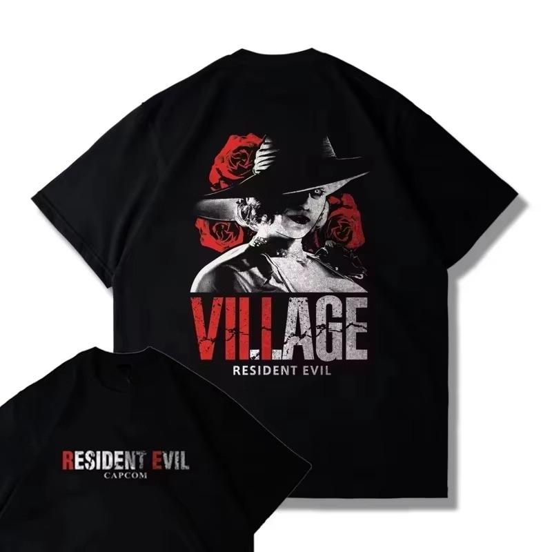 Capcom Games PS5 Resident Evil 4 Remastered Short Sleeve T-Shirt Men's and Women's Clothing Printed Harajuku Y2k Top