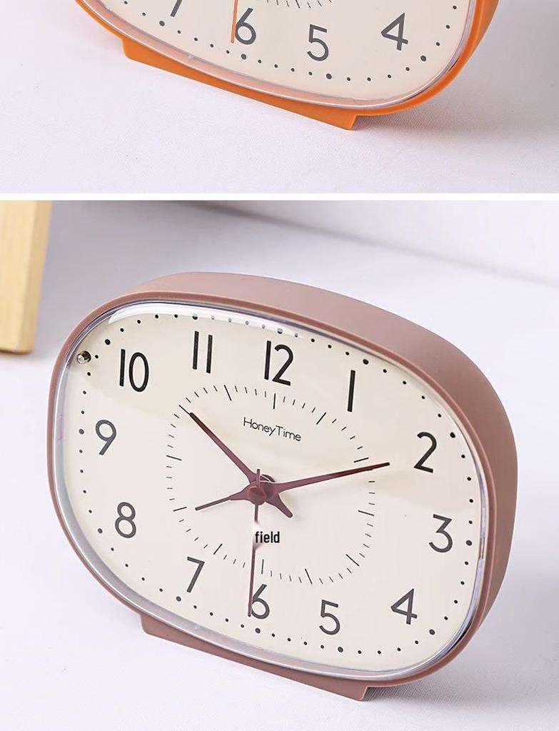 Retro Pendulum Alarm Clock - Silent Desktop Clock for Elderly and Children