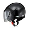 LEAD Semi-Jet SERIO RE-35 Motorcycle Helmet, Black, Free Size, Fits 57-60cm