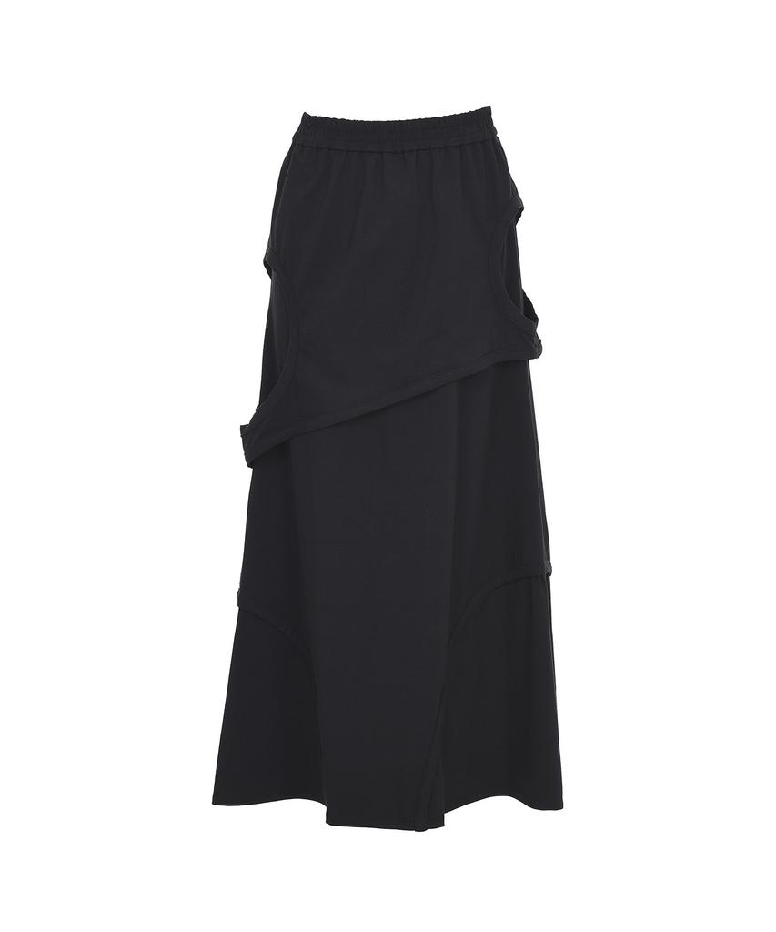 Bimuet Cutout Detail Elastic Skirt Black