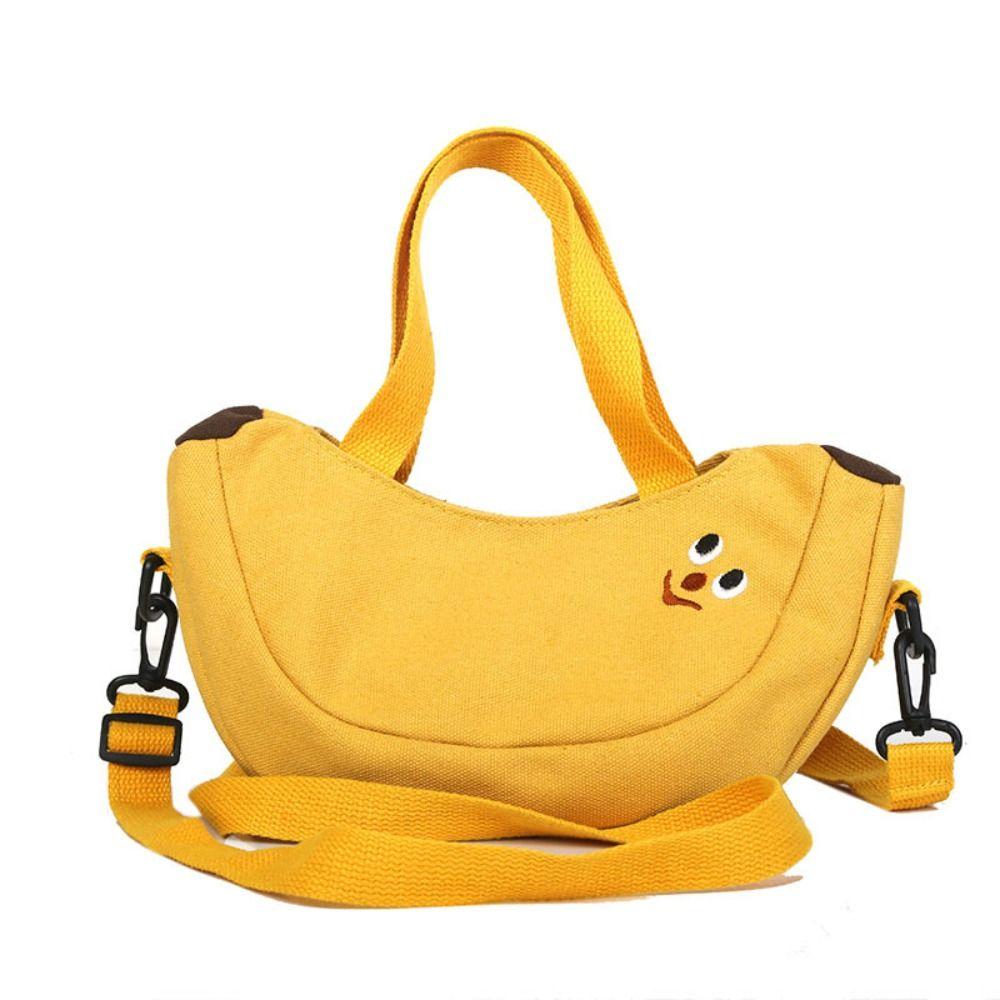 

Сумка-мессенджер с вышитыми фруктами, большая вместимость, сумка-мессенджер в стиле «банан» жёлтый