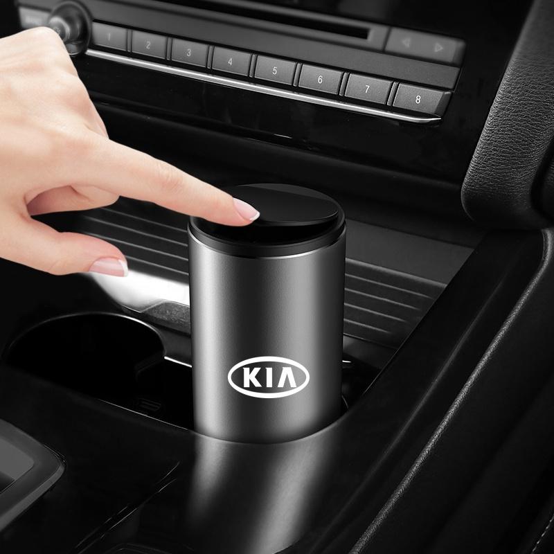 For Kia Rio Ceed Sportage Cerato Soul Picanto Car Trash Bin Alloy Garbage Can Rubbish Basket Bin auto Accessories styling