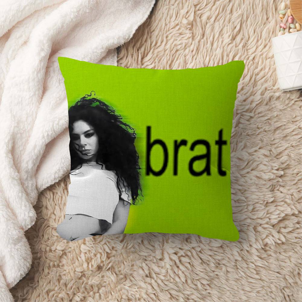 Singer C-Charli X-Xcx B-Brat Lucky Dragon Pillow Cover Sofa Cushion Cover Home Room Decoration Children Gift