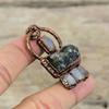 Labradorite Rough Pendant Electroformed Copper Pendant Rainbow Moonstone Rough Pendant Electroformed Jewelry Gemstone Pendant Gift For Women