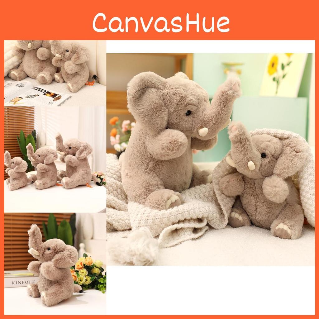 Elephant Plush Realistic Toy Cute Stuffed Animal Companion Ideal For Children And Decoration