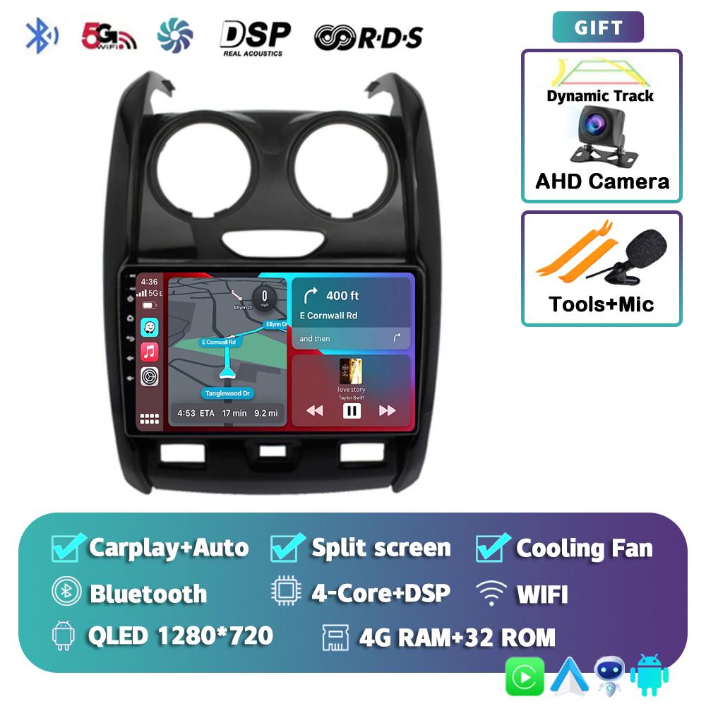 Android 14 Carplay 4G+WIFI for Renault Duster 2015 2016 2017 2018 2019 2020 DSP Car Radio Multimidia Video Player GPS Navigation