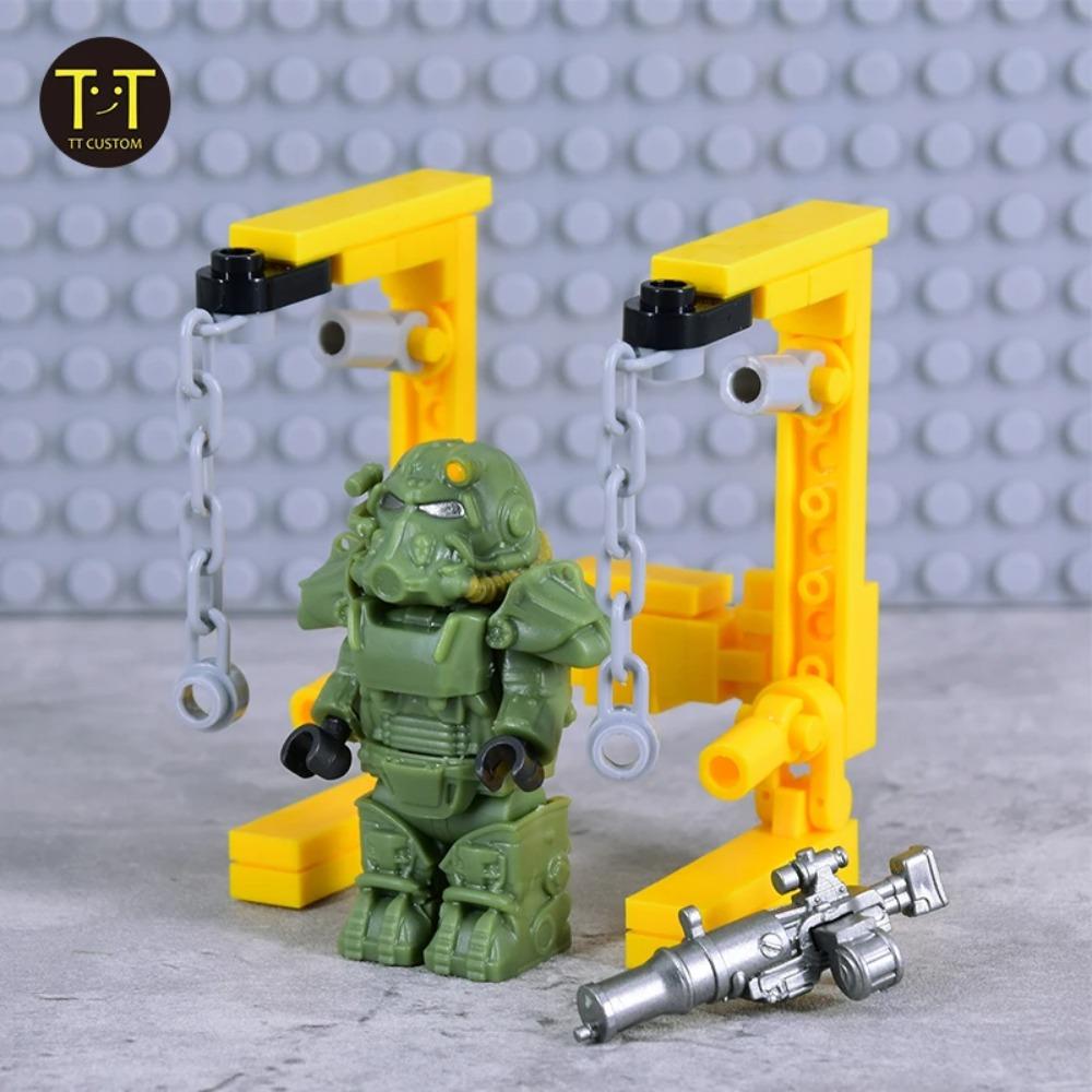 MOC Military Soldiers Mini Anime Action Fallouted Knights Bracket Model Figures Weapons Robots Mecha Building Blocks Bricks Toys