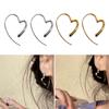 Luxury Heart Drop Earrings Vintage Stud Earrings for Women Circle Ear Piercing Gold Silver Color Ear Hook Trendy Jewelry