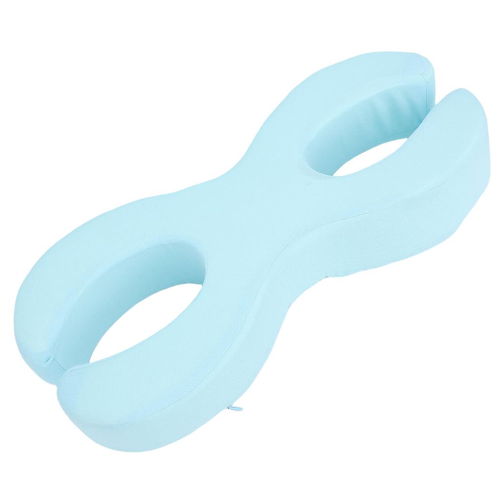 Face Down Pillow Blue Ergonomic Anti Face Crushing Soft Memory Foam Deep Sleeping Pillow for Side Sl