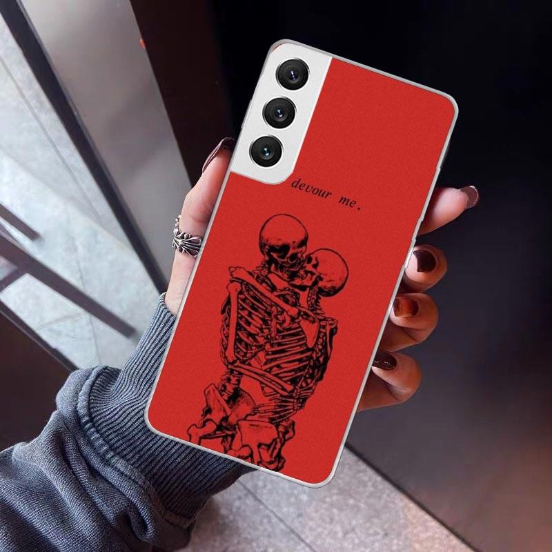 Lover Demon Skull Death Phone Case For Samsung Galaxy S26 S25 Edge S24 S23 Ultra S22 Plus S21 S20 FE Soft TPU Back Cover Funda G