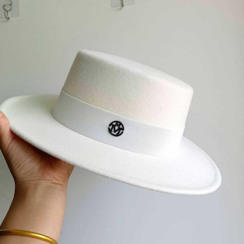 Fedora Autumn And Winter Hat Letter Accessories French Retro Punk Men And Women Wide Brim Hat Gorras Hats For Man