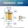 4 Pieces 5/16 Inch Universal Fuel Filter with 8 Pieces 14 Millimeter Hose Clamp Gas Inline Fuel Filter Replacement Part Suitable for