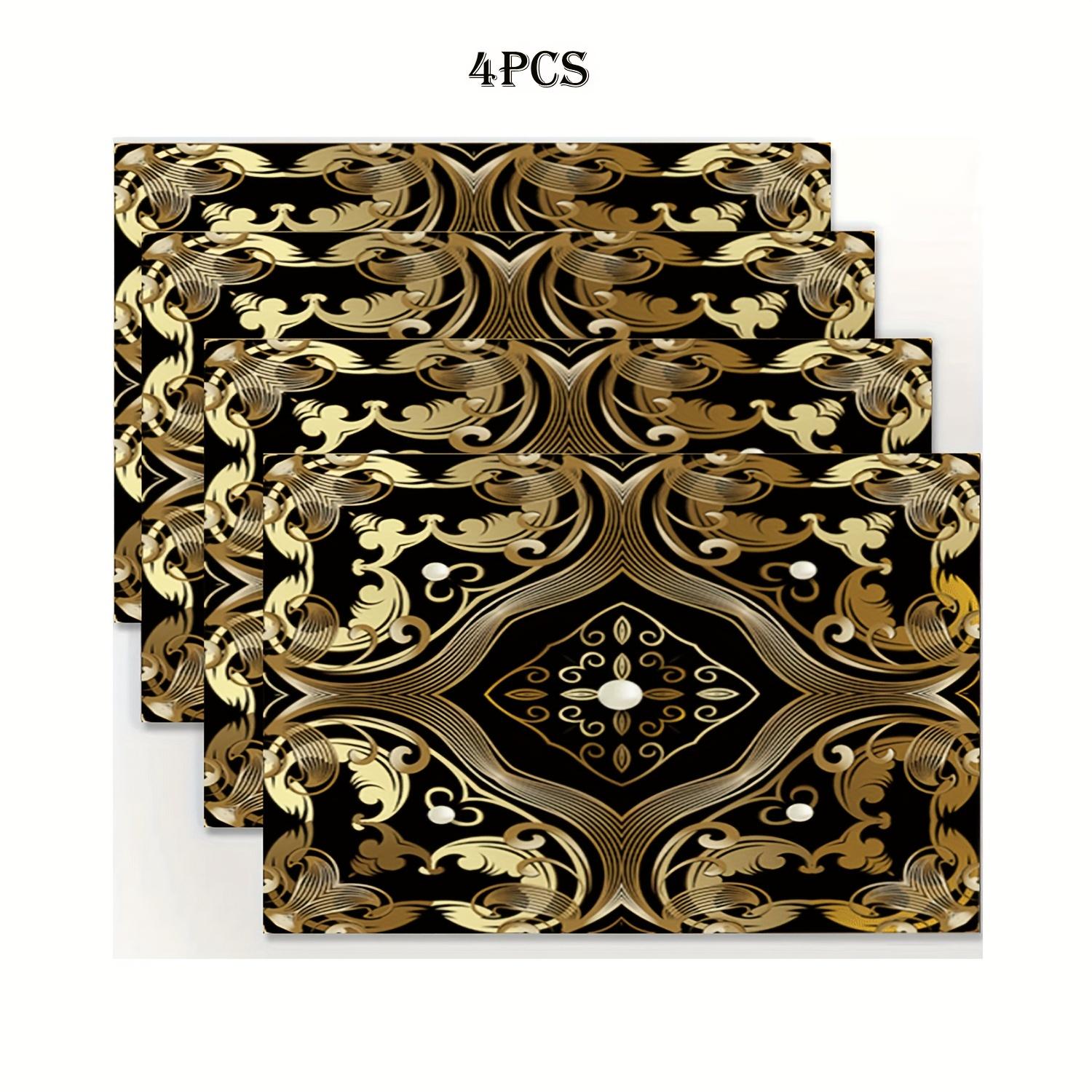 

Великолепные льняные салфетки с жемчугом и золотыми цветами. Роскошные льняные салфетки под приборы. Украшенные обеденные столы. Модно и красиво. 8PC-32x42cm