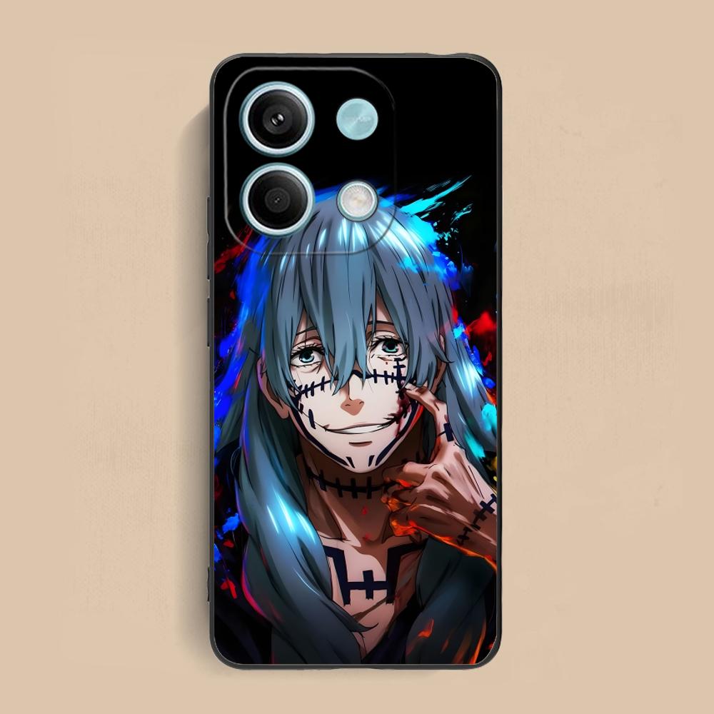 JJK Mahito Phone Case for Xiaomi Redmi 15 14 13 12 A5 3 2 1 C Plus 4G 5G Soft TPU Shockproof Cover