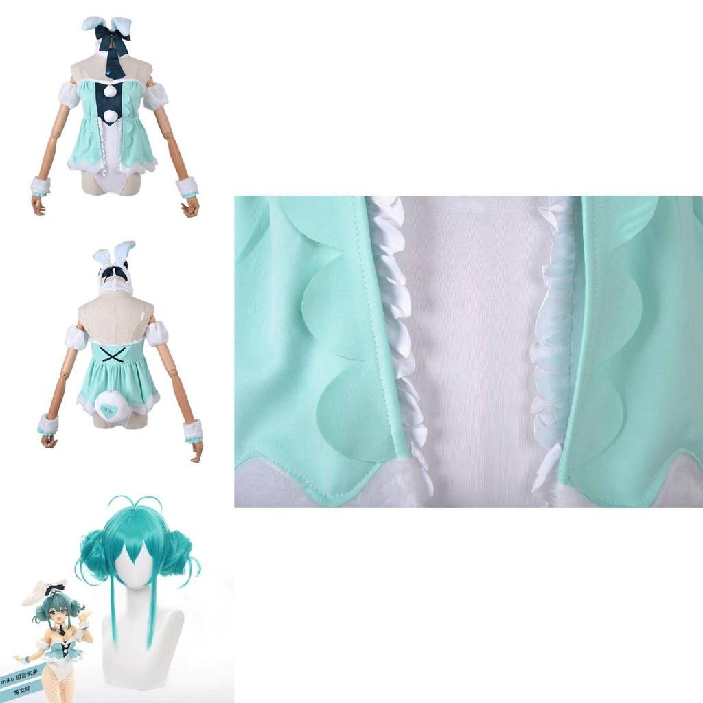 Hatsune Miku White Rabbit Girl Silky Cosplay Costume For Anime Stage Performance