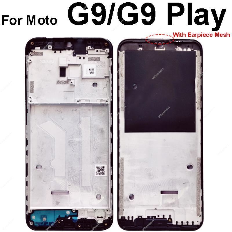 LCD Front Frame Cover For Motorola Moto G9 Play G9 Plus G9 Power Front LCD Screen Frame Bezel Cover Replacement Parts