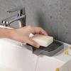 Silicone Kitchen Sink Tray Soap Storage Holder With Drain Anti-slip Creative Washing Table Soap Tray Free Punch Drain Rack